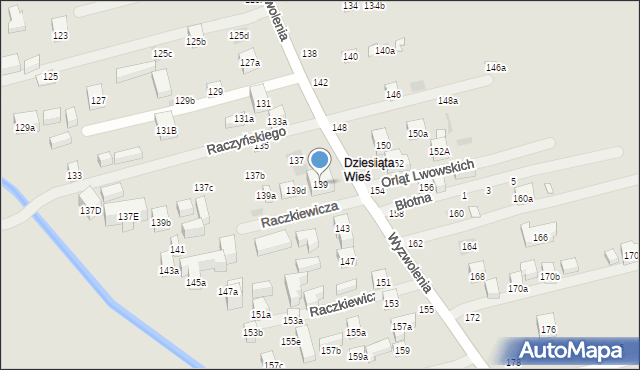 Lublin, Wyzwolenia, 139, mapa Lublina