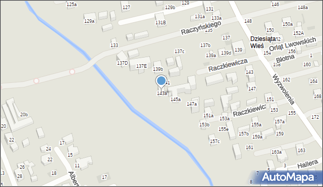 Lublin, Wyzwolenia, 143a, mapa Lublina