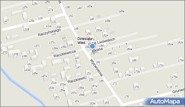 Lublin, Wyzwolenia, 158, mapa Lublina