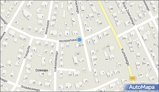 Lublin, Wyspiańskiego Stanisława, 10, mapa Lublina