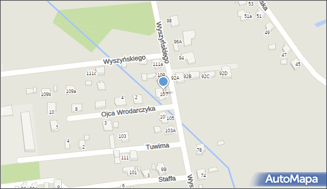 Lubliniec, Wyszyńskiego Stefana, ks. kard., 107, mapa Lubliniec