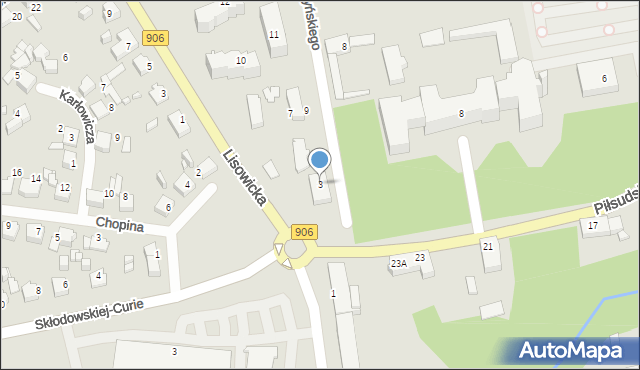 Lubliniec, Wyszyńskiego Stefana, ks. kard., 3, mapa Lubliniec