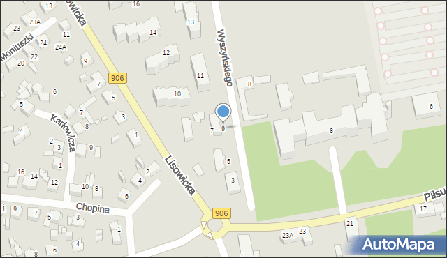 Lubliniec, Wyszyńskiego Stefana, ks. kard., 9, mapa Lubliniec