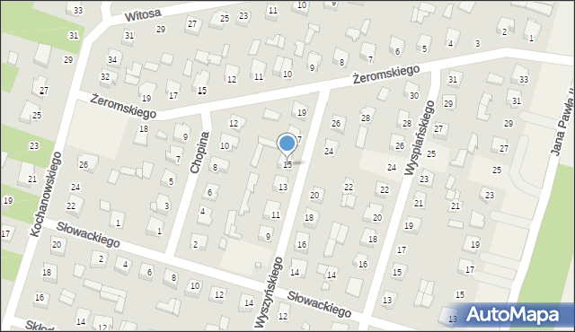 Małkinia Górna, Wyszyńskiego Stefana, ks. kard., 15, mapa Małkinia Górna