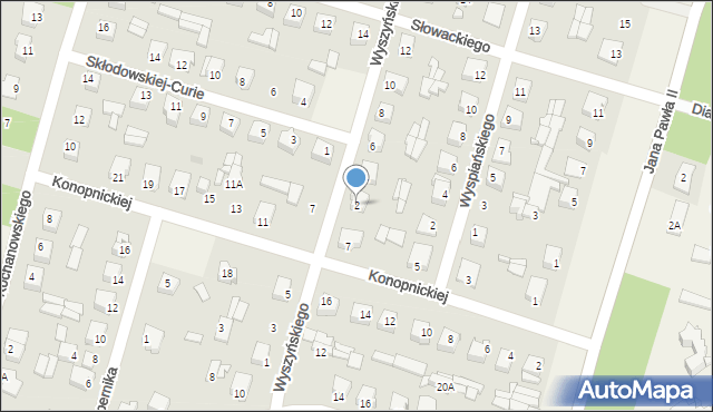 Małkinia Górna, Wyszyńskiego Stefana, ks. kard., 2, mapa Małkinia Górna