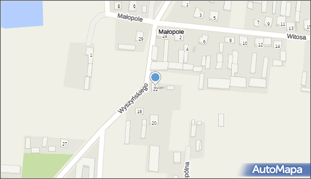 Małopole, Wyszyńskiego Stefana, ks. kard., 22, mapa Małopole