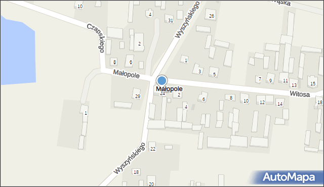 Małopole, Wyszyńskiego Stefana, ks. kard., 24, mapa Małopole