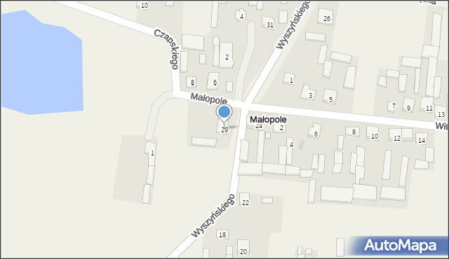 Małopole, Wyszyńskiego Stefana, ks. kard., 29, mapa Małopole