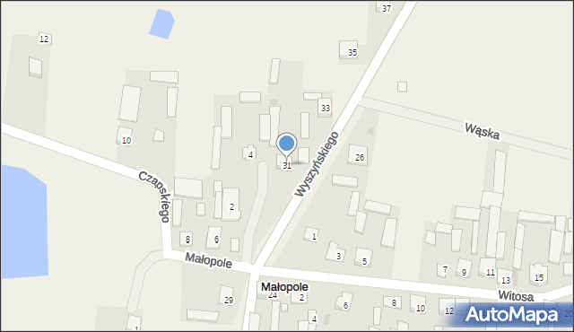 Małopole, Wyszyńskiego Stefana, ks. kard., 31, mapa Małopole