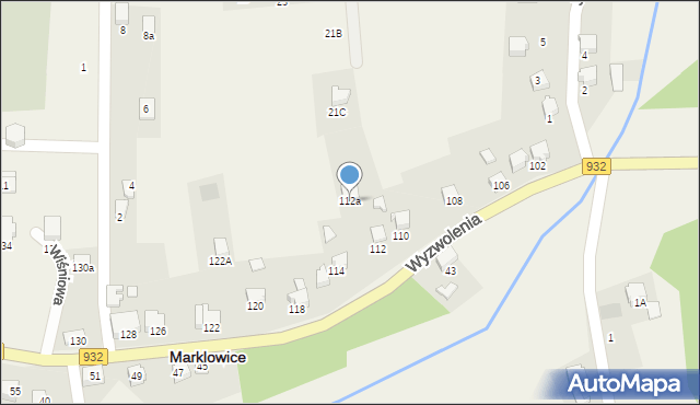 Marklowice, Wyzwolenia, 112a, mapa Marklowice