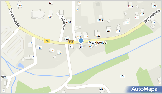 Marklowice, Wyzwolenia, 49, mapa Marklowice