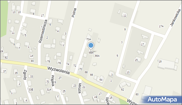 Marklowice, Wyzwolenia, 68A, mapa Marklowice