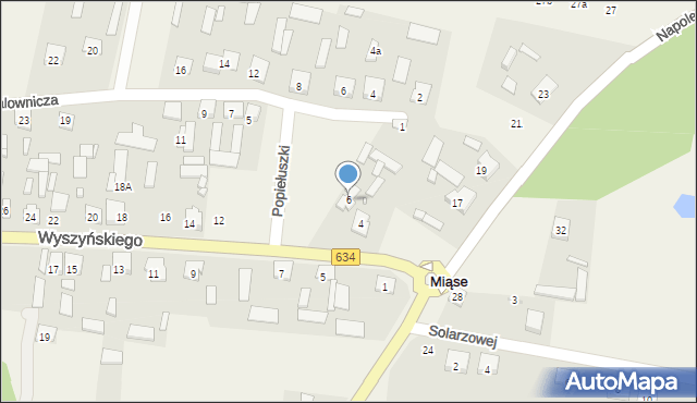 Miąse, Wyszyńskiego Stefana, ks. kard., 6, mapa Miąse