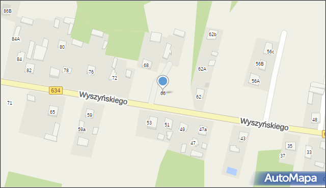 Miąse, Wyszyńskiego Stefana, ks. kard., 66, mapa Miąse