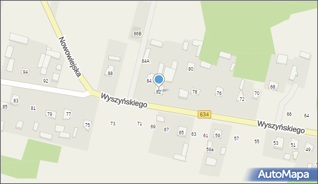 Miąse, Wyszyńskiego Stefana, ks. kard., 82, mapa Miąse