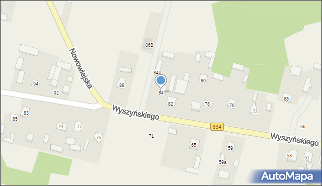 Miąse, Wyszyńskiego Stefana, ks. kard., 84, mapa Miąse