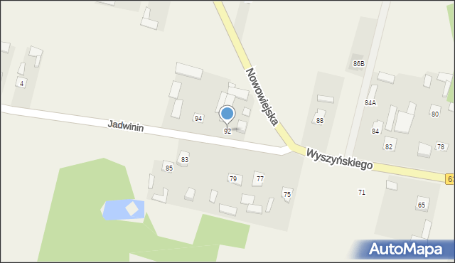 Miąse, Wyszyńskiego Stefana, ks. kard., 92, mapa Miąse