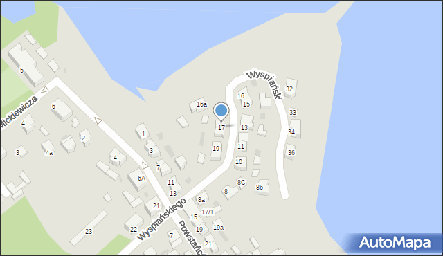 Międzychód, Wyspiańskiego Stanisława, 17, mapa Międzychód