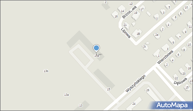 Międzyrzec Podlaski, Wyszyńskiego Stefana, ks. prym. kard., 15a, mapa Międzyrzec Podlaski