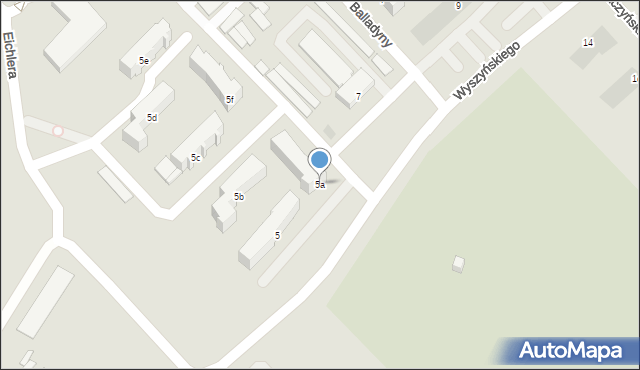 Międzyrzec Podlaski, Wyszyńskiego Stefana, ks. prym. kard., 5a, mapa Międzyrzec Podlaski