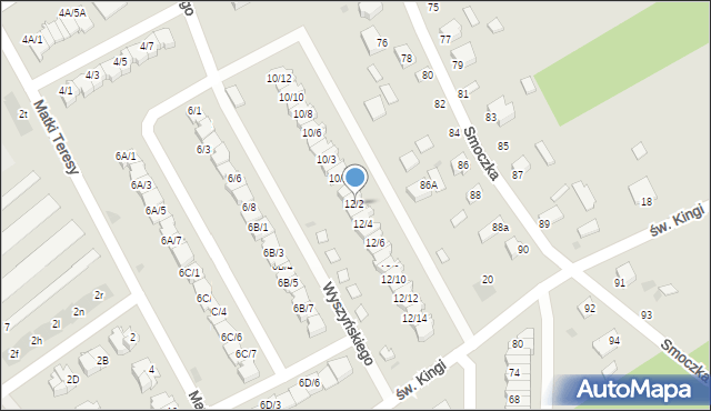 Mielec, Wyszyńskiego Stefana, ks. kard., 12/2, mapa Mielca