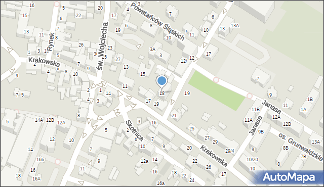 Mikołów, Wyszyńskiego Stefana, ks. kard., 18, mapa Mikołów