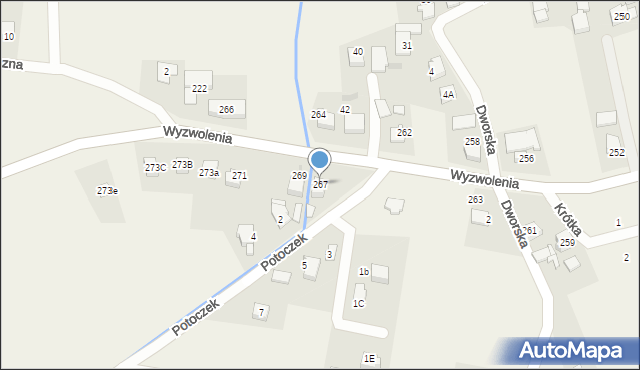 Mizerów, Wyzwolenia, 267, mapa Mizerów