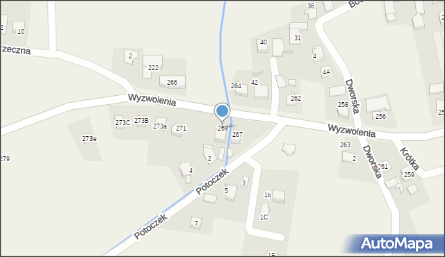 Mizerów, Wyzwolenia, 269, mapa Mizerów