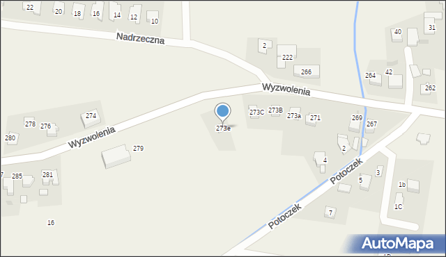 Mizerów, Wyzwolenia, 273e, mapa Mizerów