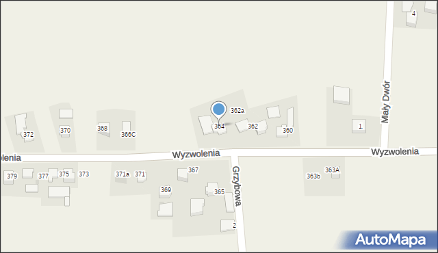 Mizerów, Wyzwolenia, 364, mapa Mizerów