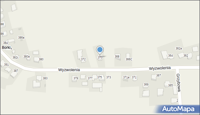 Mizerów, Wyzwolenia, 370, mapa Mizerów