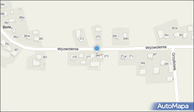 Mizerów, Wyzwolenia, 375, mapa Mizerów