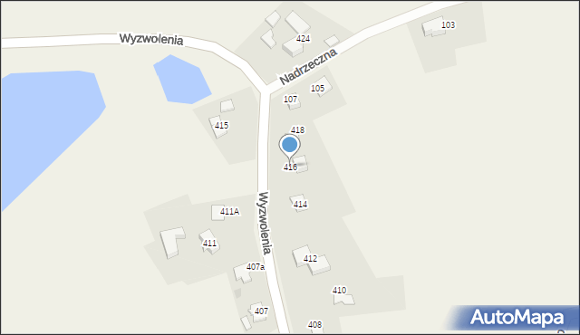 Mizerów, Wyzwolenia, 416, mapa Mizerów