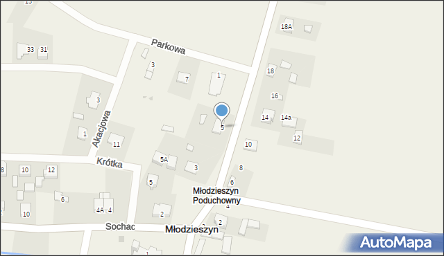 Młodzieszyn, Wyszogrodzka, 5, mapa Młodzieszyn