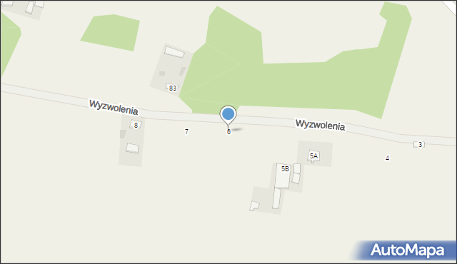 Młodzieszyn, Wyzwolenia, 6, mapa Młodzieszyn