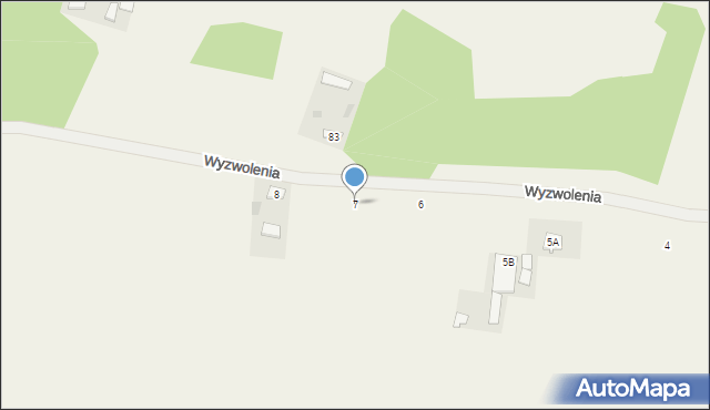 Młodzieszyn, Wyzwolenia, 7, mapa Młodzieszyn