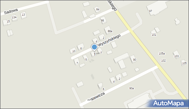 Modliborzyce, Wyszyńskiego Stefana, ks. kard., 3, mapa Modliborzyce