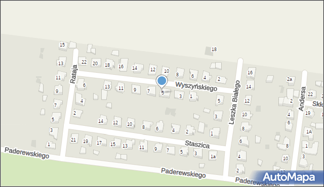 Mogilno, Wyszyńskiego Stefana, ks. kard., 5, mapa Mogilno