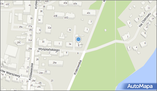 Mrągowo, Wyspiańskiego Stanisława, 5, mapa Mrągowo