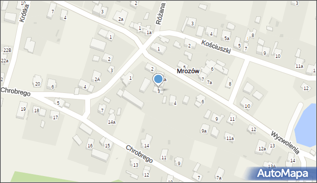 Mrozów, Wyzwolenia, 3, mapa Mrozów