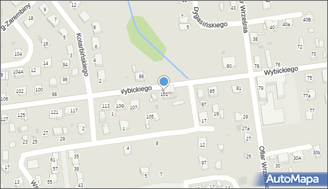 Mysłowice, Wybickiego Józefa, gen., 101, mapa Mysłowice