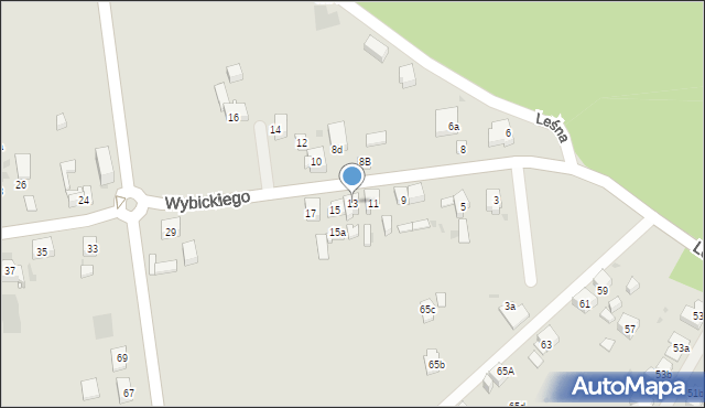 Mysłowice, Wybickiego Józefa, gen., 13, mapa Mysłowice