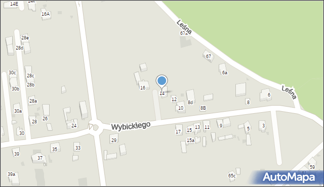 Mysłowice, Wybickiego Józefa, gen., 14, mapa Mysłowice