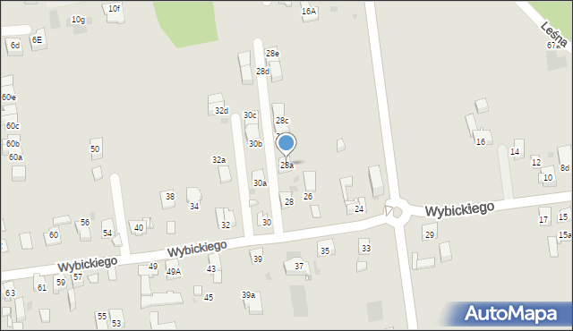 Mysłowice, Wybickiego Józefa, gen., 28a, mapa Mysłowice