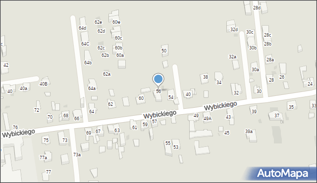 Mysłowice, Wybickiego Józefa, gen., 56, mapa Mysłowice