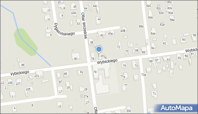 Mysłowice, Wybickiego Józefa, gen., 75, mapa Mysłowice