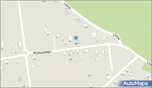 Mysłowice, Wybickiego Józefa, gen., 8B, mapa Mysłowice