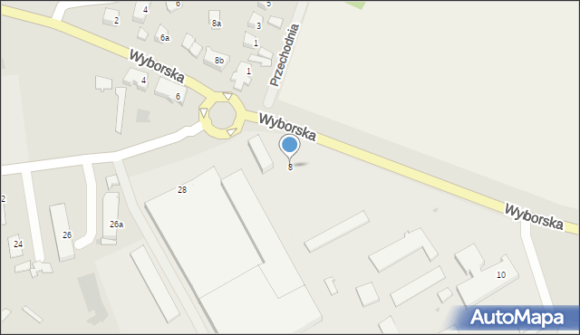 Nidzica, Wyborska, 8, mapa Nidzica