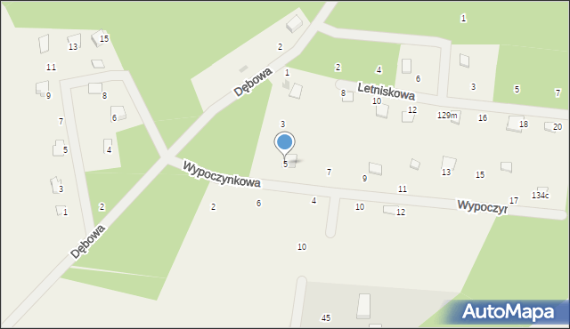 Niepoczołowice, Wypoczynkowa, 5, mapa Niepoczołowice