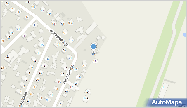 Nisko, Wyszyńskiego Stefana, ks. prym. kard., 65, mapa Nisko